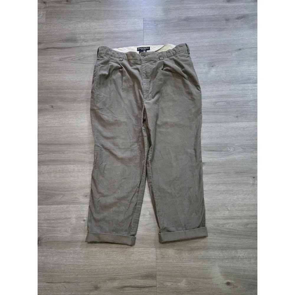 Vintage Banana Republic Pants Men 38x27 Smithfield Chino Pleated Green Trousers